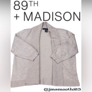 ⏰EXPIRING🔜 89th & Madison tan Cardigan Open front size large